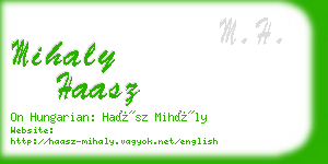 mihaly haasz business card